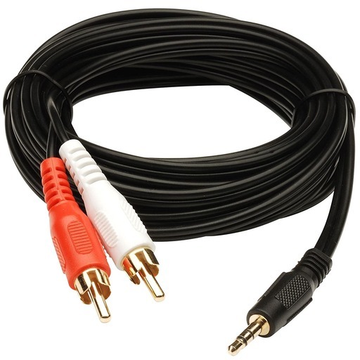 3.5mm Jack Stereo Audio Male to 2 RCA Male Cable AV Audio Video Cable
