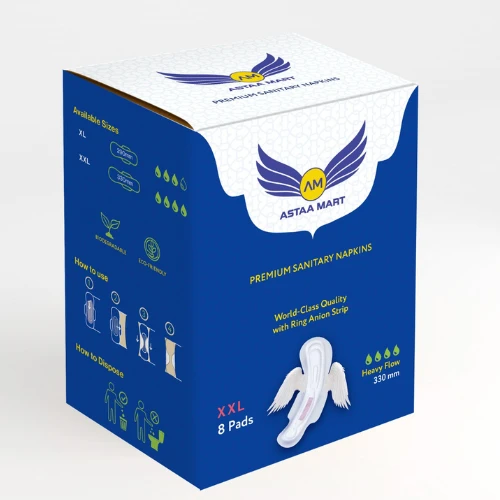 "Sanitary Napkins with 8-Layer Protection - ISO Certified"